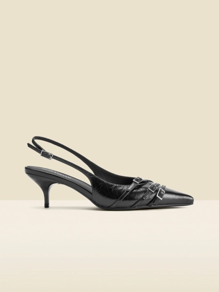 RID261 Standard/Wide Fit  Point Toe Low Kitten Heels
