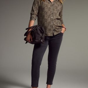 RID252 Black Mom Maternity Jeans
